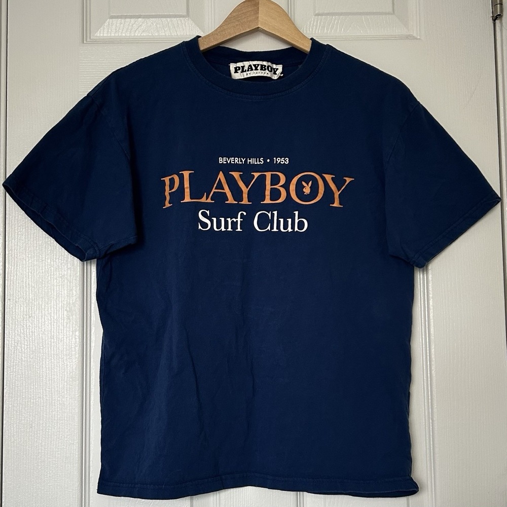 Playboy by PacSun Beverly Hills‎ 1953 Surf Club Graphic Print Navy Blue T-Shirt